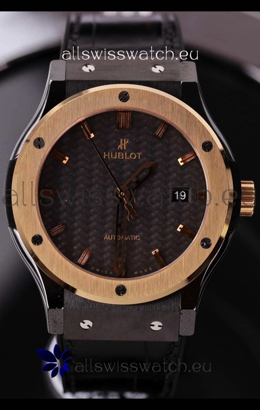 Hublot Classic Fusion Ceramic Casing Rose Gold Bezel Superclone Watch 42MM