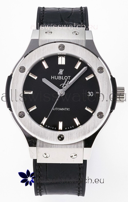 Hublot Super Clone Classic Fusion Titanium 38MM 1:1 Mirror Replica Watch Black Dial