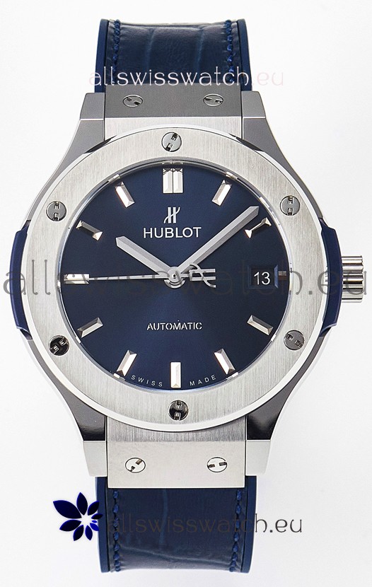 Hublot Super Clone Classic Fusion Titanium 38MM 1:1 Mirror Replica Watch Blue Dial
