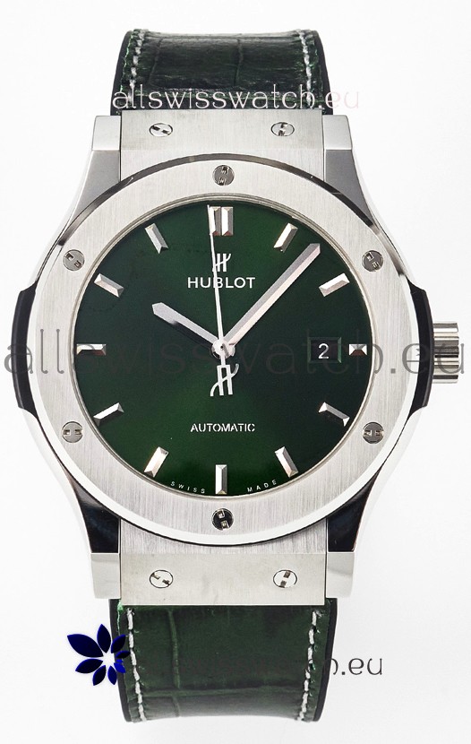 Hublot Super Clone Classic Fusion Titanium 42MM 1:1 Mirror Replica Watch Green Dial