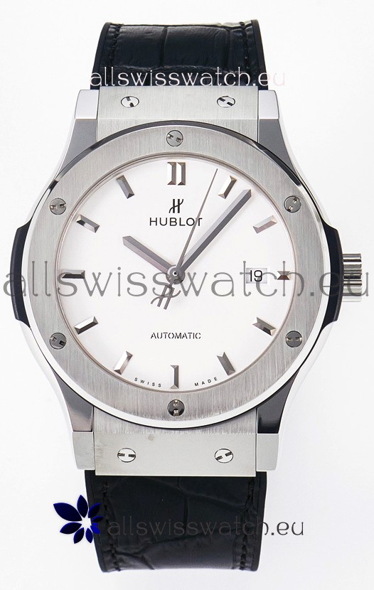 Hublot Super Clone Classic Fusion Titanium 42MM 1:1 Mirror Replica Watch White Dial