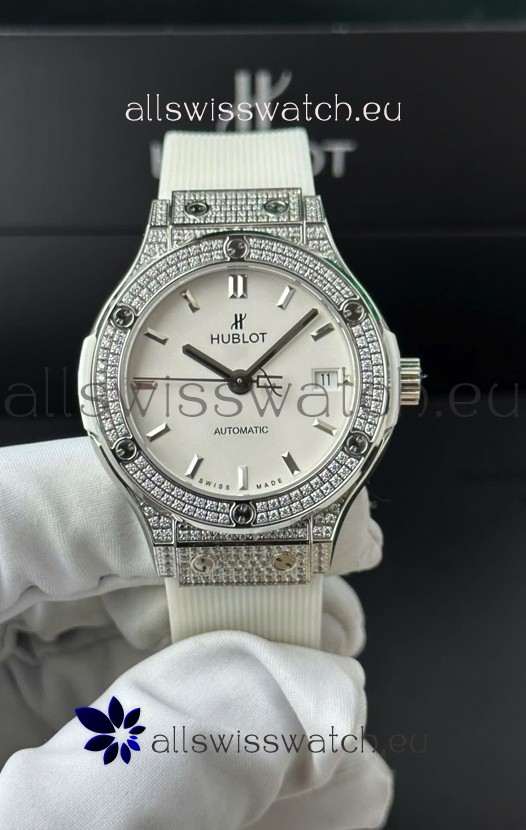 Hublot Super Clone Classic Fusion Titanium 38MM 1:1 Mirror Replica Watch White Dial