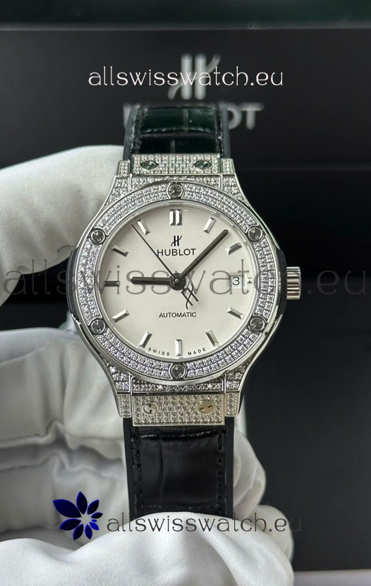 Hublot Super Clone Classic Fusion Titanium 38MM 1:1 Mirror Replica Watch White Dial