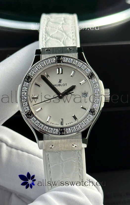 Hublot Super Clone Classic Fusion Titanium 33MM 1:1 Mirror Replica Watch White Dial