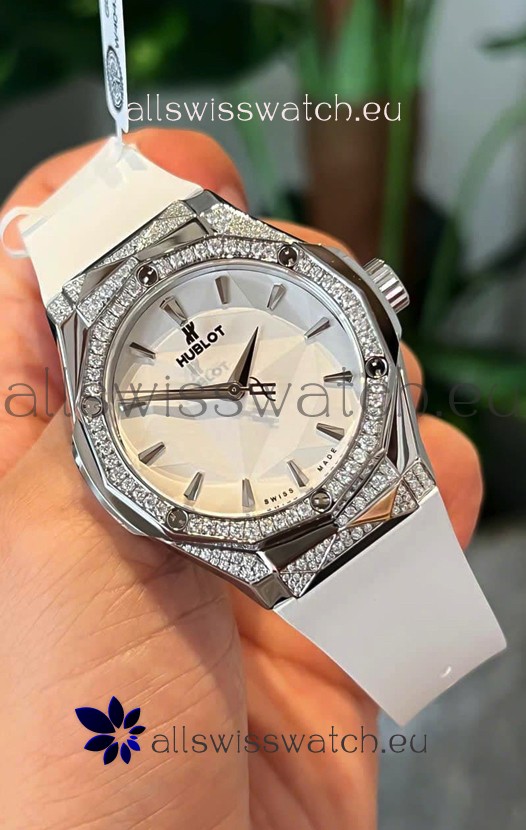 Hublot Classic Fusion Orlinski Diamonds Paved Edition White Dial Swiss Replica Watch 40MM