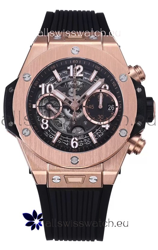 Hublot Big Bang Unico Rose Gold Casing 1:1 Mirror Edition Swiss Replica Watch