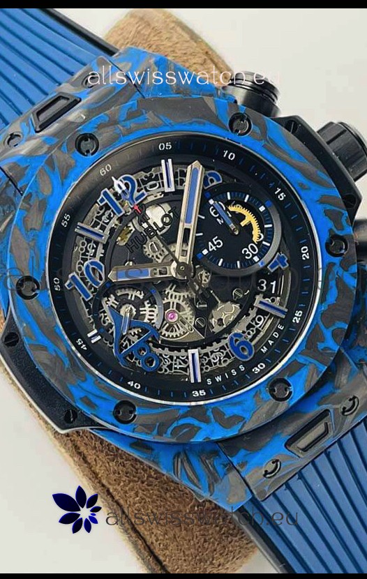 Hublot Big Bang Unico Blue Carbon Las Vegas Boutique Edition Swiss Replica Watch 