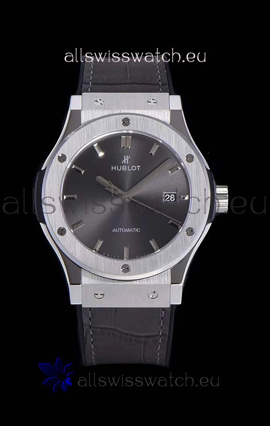 Hublot Classic Fusion 1:1 Mirror Replica Swiss Watch in 904L Steel Casing Grey Dial