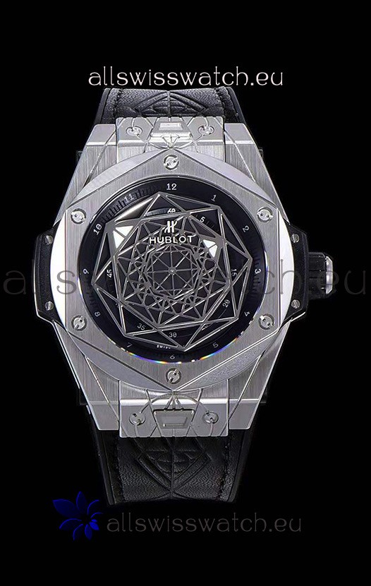 Hublot Big Bang One Click Sang Bleu 1:1 Mirror Replica in Stainless Steel Casing 45MM - Black Dial