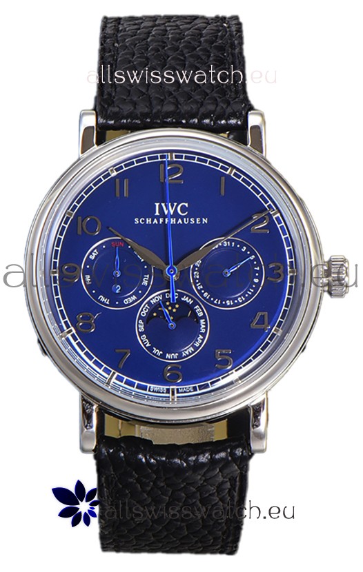 IWC Portofino Perpetual Calendar IW3446 Blue Dial Swiss Replica Watch 