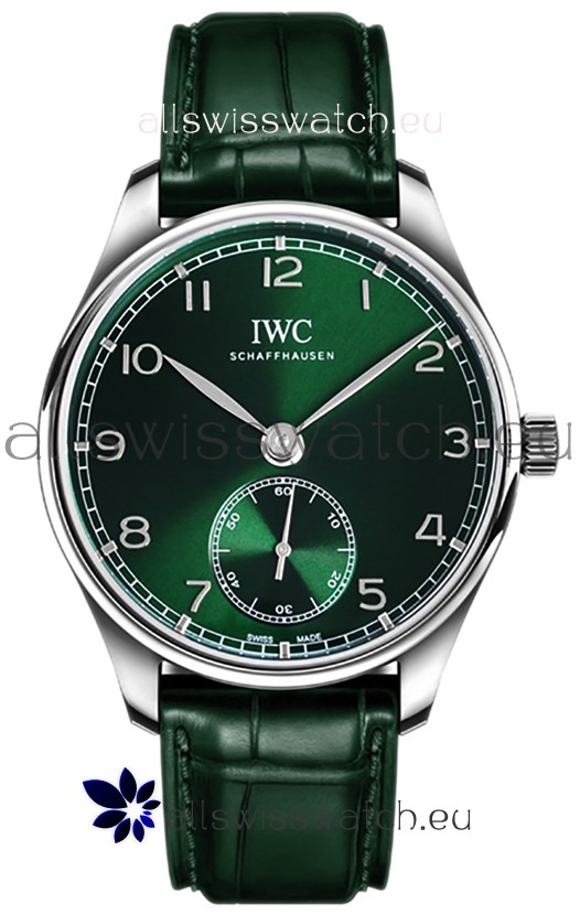 IWC Portugieser Automatic 40 IW358310 Green Dial in Stainless Steel 1:1 Mirror Replica Watch 