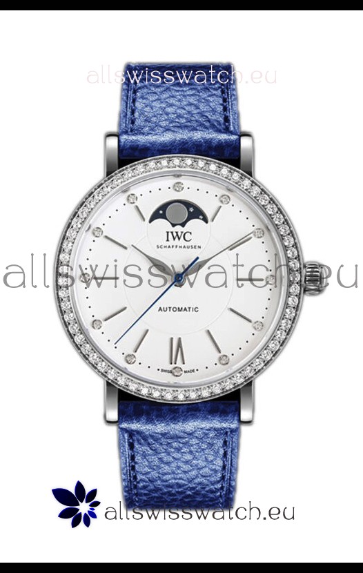 IWC Portofino IW659601 Automatic Moon Phase Steel Casing Watch in White Dial 37MM