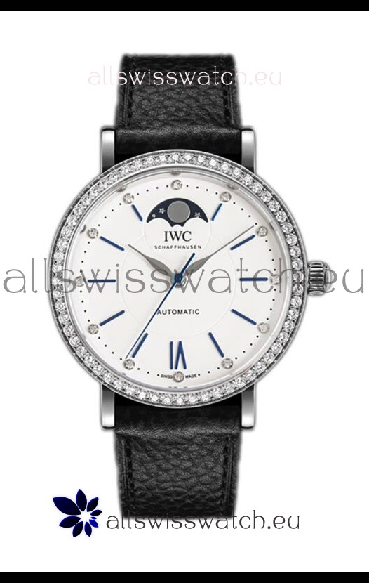 IWC Portofino IW659601 Automatic Moon Phase Steel Casing Watch in White Dial 37MM