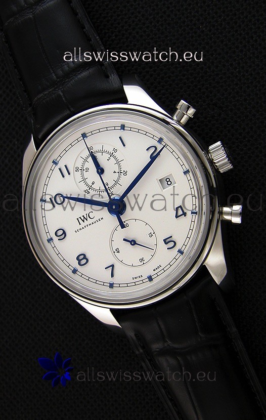 IWC Portugieser Chronograph Classic IW390302 White Dial Swiss Replica Watch