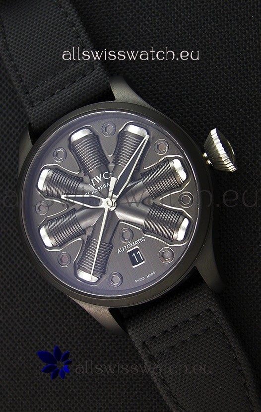 IWC Pilot Top Gun Concept Edition Replica Watch in PVD Coated Case 45.5MM