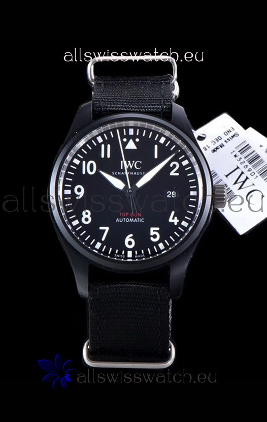 IWC Pilot's Automatic Top Gun 1:1 Mirror Replica Watch in Ceramic Case