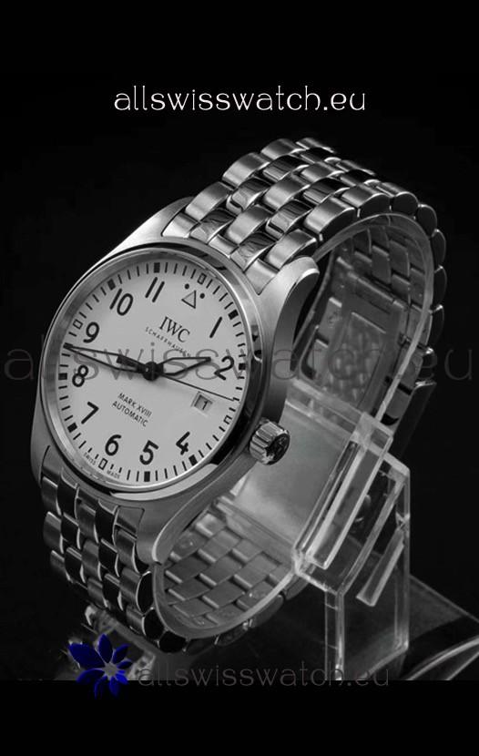 IWC MARK XVIII Swiss Replica Watch in 904L Steel White Dial 40MM - 1:1 Mirror Replica