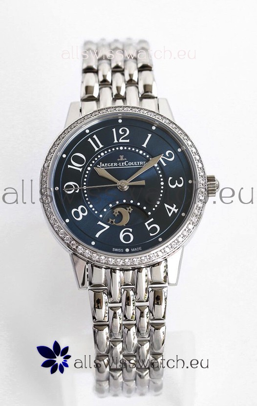 Jaeger-LeCoultre Rendez-Vous Steel Night & Day 1:1 Mirror Steel Case Blue Dial