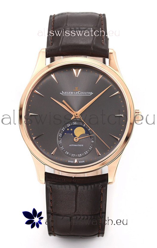 Jaeger LeCoultre Master Ultra Thin Moon Pink Gold 1:1 Mirror Replica Watch