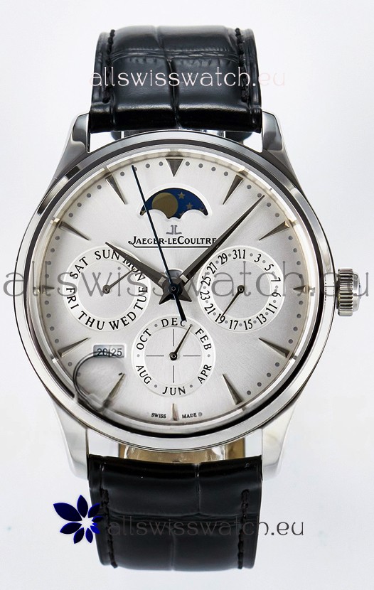 Jaeger LeCoultre Super Clone Master Ultra Thin Perpetual Calendar White Dial Watch