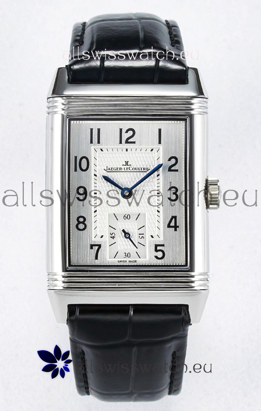 Jaeger-LeCoultre Reverso Super Clone DuoFace Black/White Steel Replica Watch 