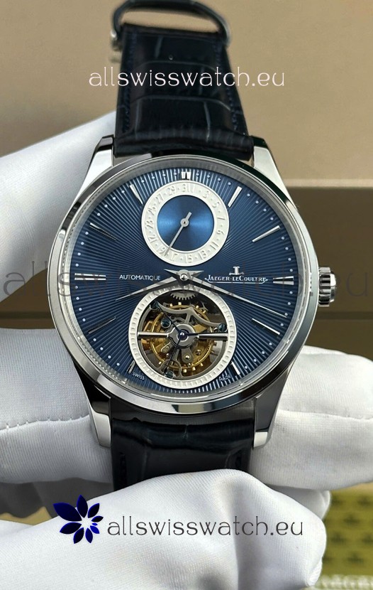 Jaeger LeCoultre Master Ultra-Thin Tourbillon Blue Dial Stainless Steel Casing