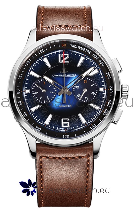Jaeger LeCoultre Polaris Q9028181 Chronograph Blue Dial Swiss Replica Watch 