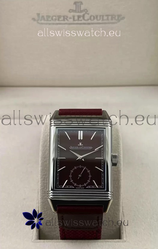 Jaeger-LeCoultre Reverso DuoFace Steel Casing Watch Red Dial in Swiss Automatic Movement