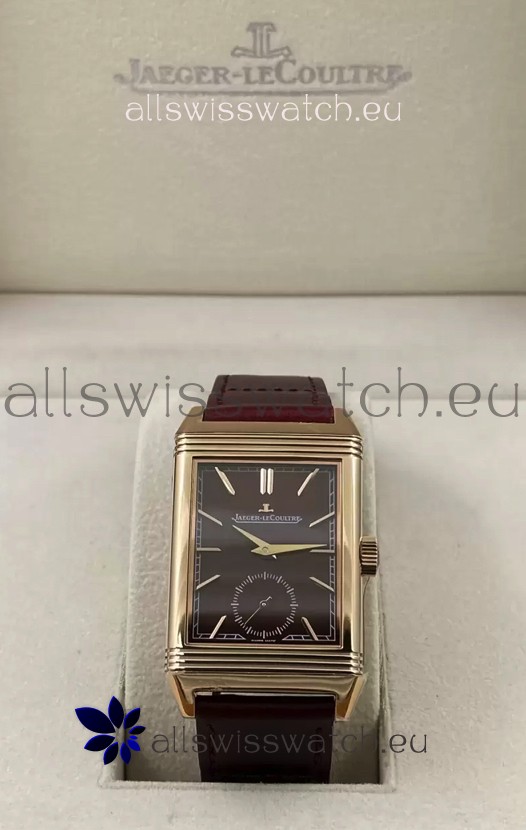 Jaeger-LeCoultre Reverso DuoFace Rose Gold Casing Watch Red Dial in Swiss Automatic Movement