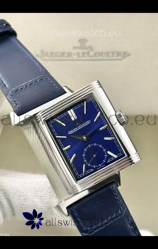 Jaeger-LeCoultre Reverso DuoFace Steel Casing Watch Blue Dial in Swiss Automatic Movement