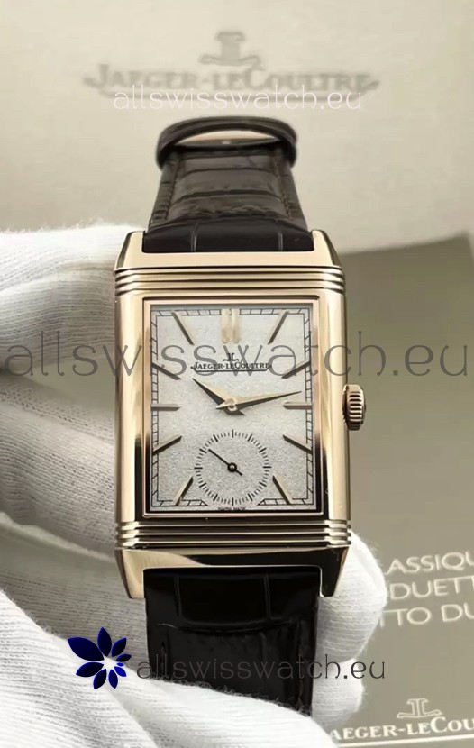 Jaeger-LeCoultre Reverso DuoFace Rose Gold Casing Watch Brown Dial in Swiss Automatic Movement
