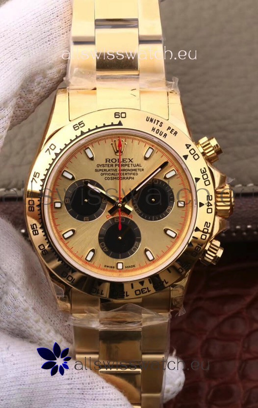 Rolex Cosmograph Daytona 116508 Yellow Gold Original Cal.4130 Movement - 904L Steel Watch