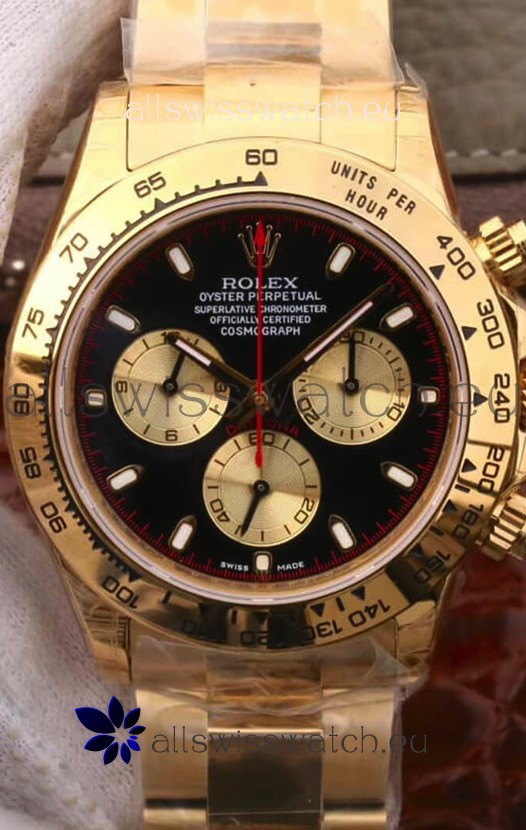 Rolex Cosmograph Daytona 116508 Yellow Gold Original Cal.4130 Movement - 904L Steel Watch