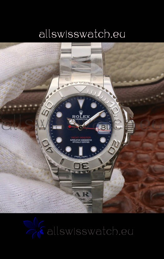 Rolex Yachtmaster Blue Dial 1:1 Swiss Replica Watch 37MM in 904L Steel Casing