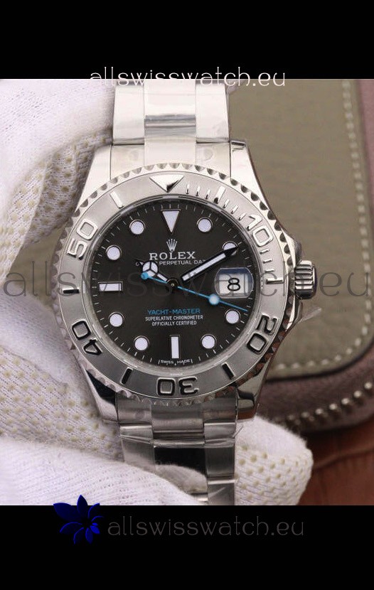 Rolex Yachtmaster Grey Dial 1:1 Swiss Replica Watch 37MM in 904L Steel Casing