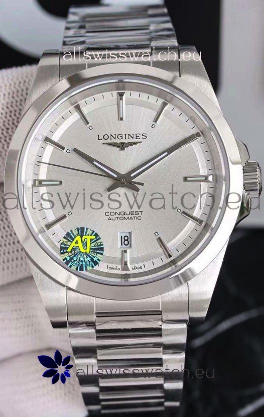 Longines Conquest Automatic Steel Dial Automatic Watch in Steel Casing