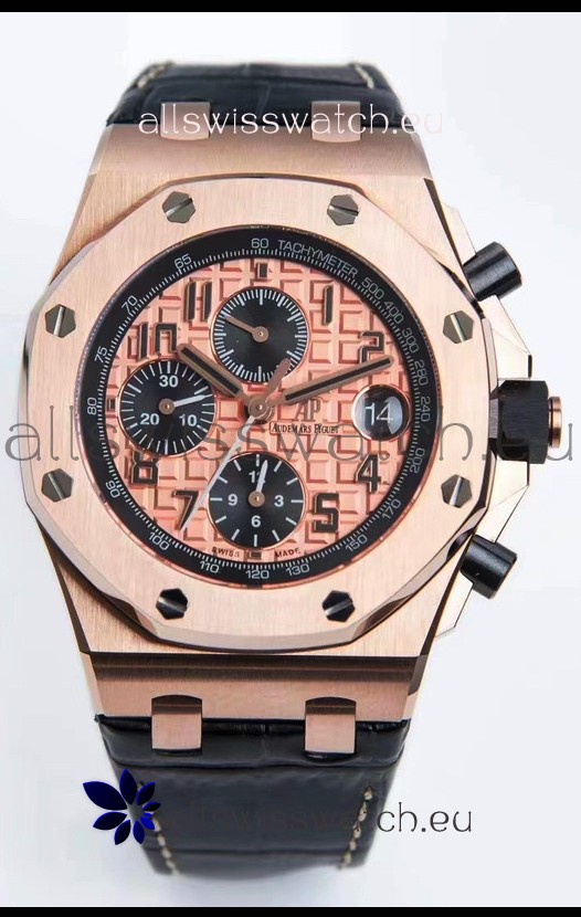Audemars Piguet Royal Oak Offshore Champange Dial Chronograph 1:1 Mirror Replica Watch - 904L Steel 