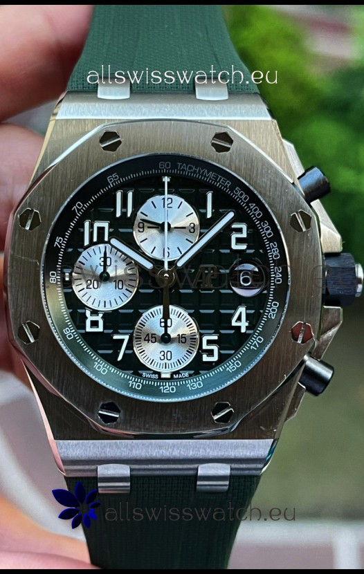 Audemars Piguet Royal Oak Offshore Black Dial Chronograph 1:1 Mirror Replica Watch - 904L Steel 