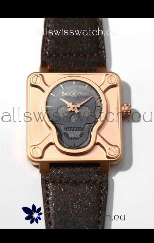 Bell & Ross BR0192 Skull Edition Bronze Casing GREY Skull on Grey Layer Swiss Replica Watch 
