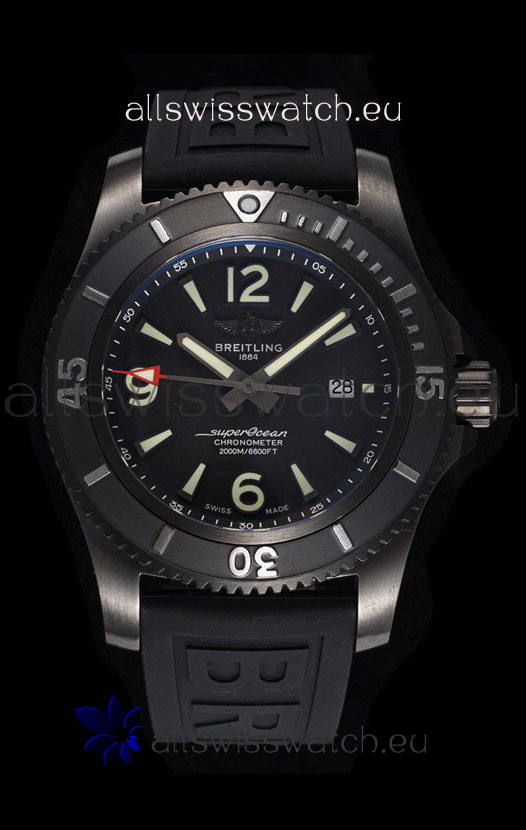 Breitling Superocean Automatic 46 Black Steel - Black Dial in DLC Coated Casing 