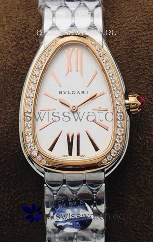 Bvlgari Serpenti Seduttori Edition Watch in Stainless Steel - Rose Gold Bezel 1:1 Mirror Replica