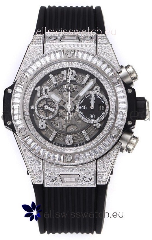 Hublot Big Bang Unico Stainless Steel Diamonds Casing 1:1 Mirror Edition Swiss Replica Watch