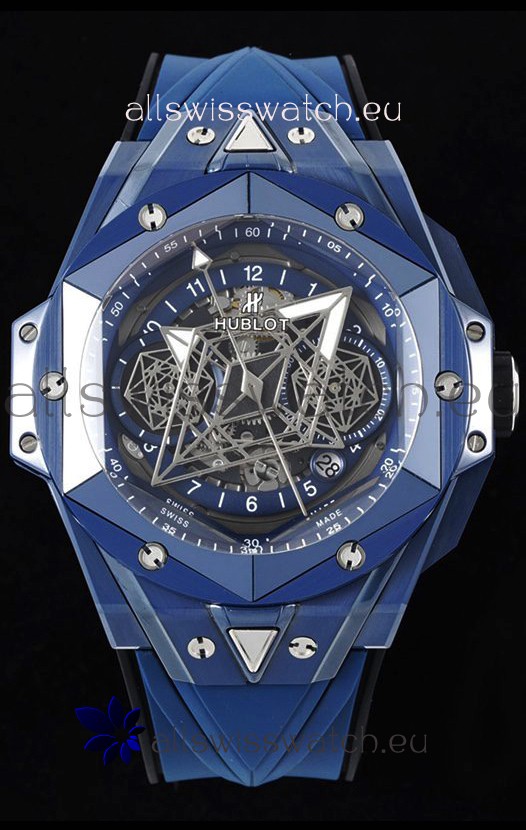 Hublot Big Bang UNICO Sang Bleu II Blue Ceramic 1:1 Mirror Quality Swiss Replica Watch 