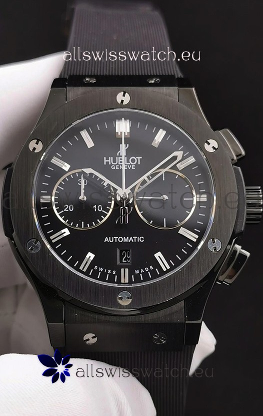 Hublot Classic Fusion Chronograph Ceramic Casing/Bezel Black Dial 1:1 Mirror Replica Watch 