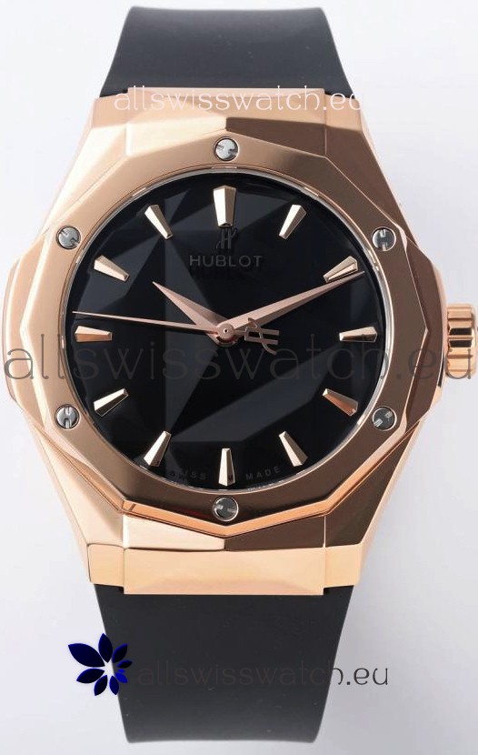 Hublot Classic Fusion Orlinski King Gold 40MM Edition Black Dial Swiss Replica Watch