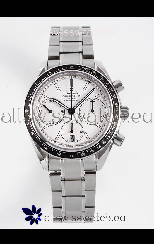 Omega Speedmaster Racing 904L Steel Chronograph 1:1 Mirror Replica in White Dial