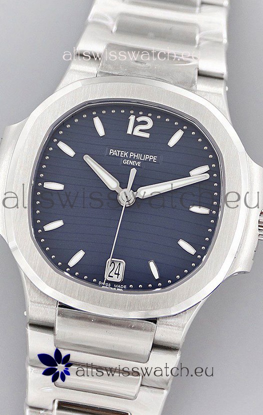 Patek Philippe Nautilus 7118/1A Blue Dial 1:1 Mirror Swiss Replica Watch in 904L Steel 