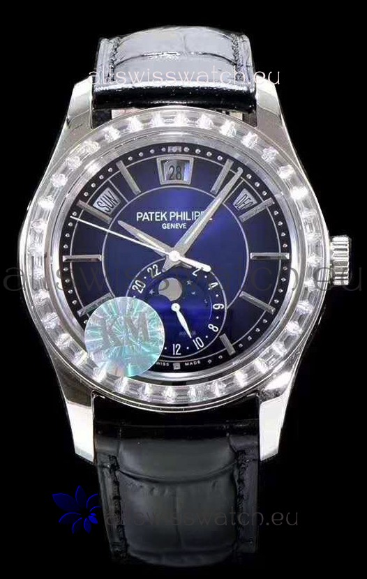 Patek Philippe 5205-001 Complications MoonPhase Blue Dial 1:1 Mirror Swiss Replica Watch