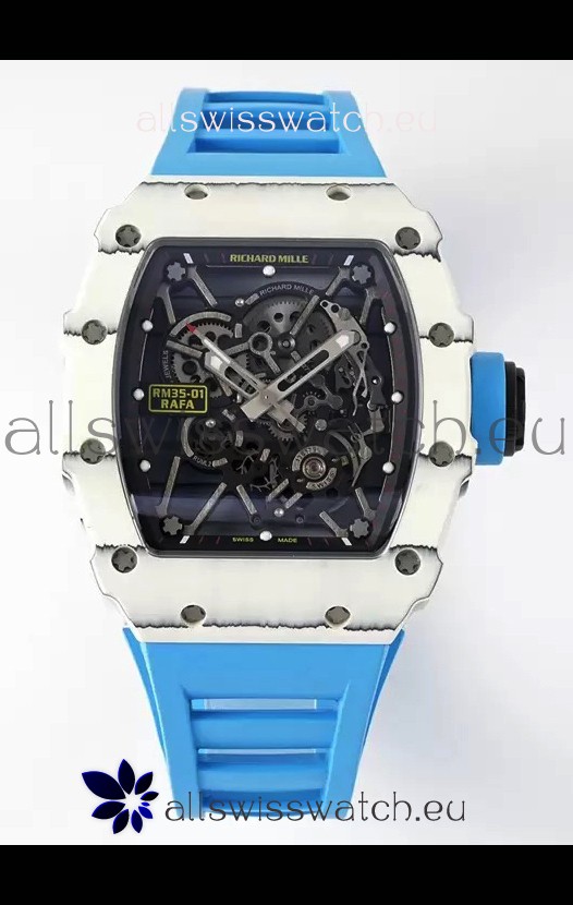 Richard Mille RM35-01 Rafael Nadal Carbon Fiber Casing with Genuine Tourbillon Super Clone Watch 