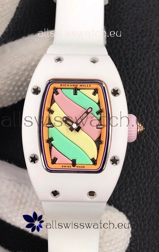 Richard Mille RM-07 Bon Bon White Ceramic Ladies 1:1 Swiss Replica Watch 